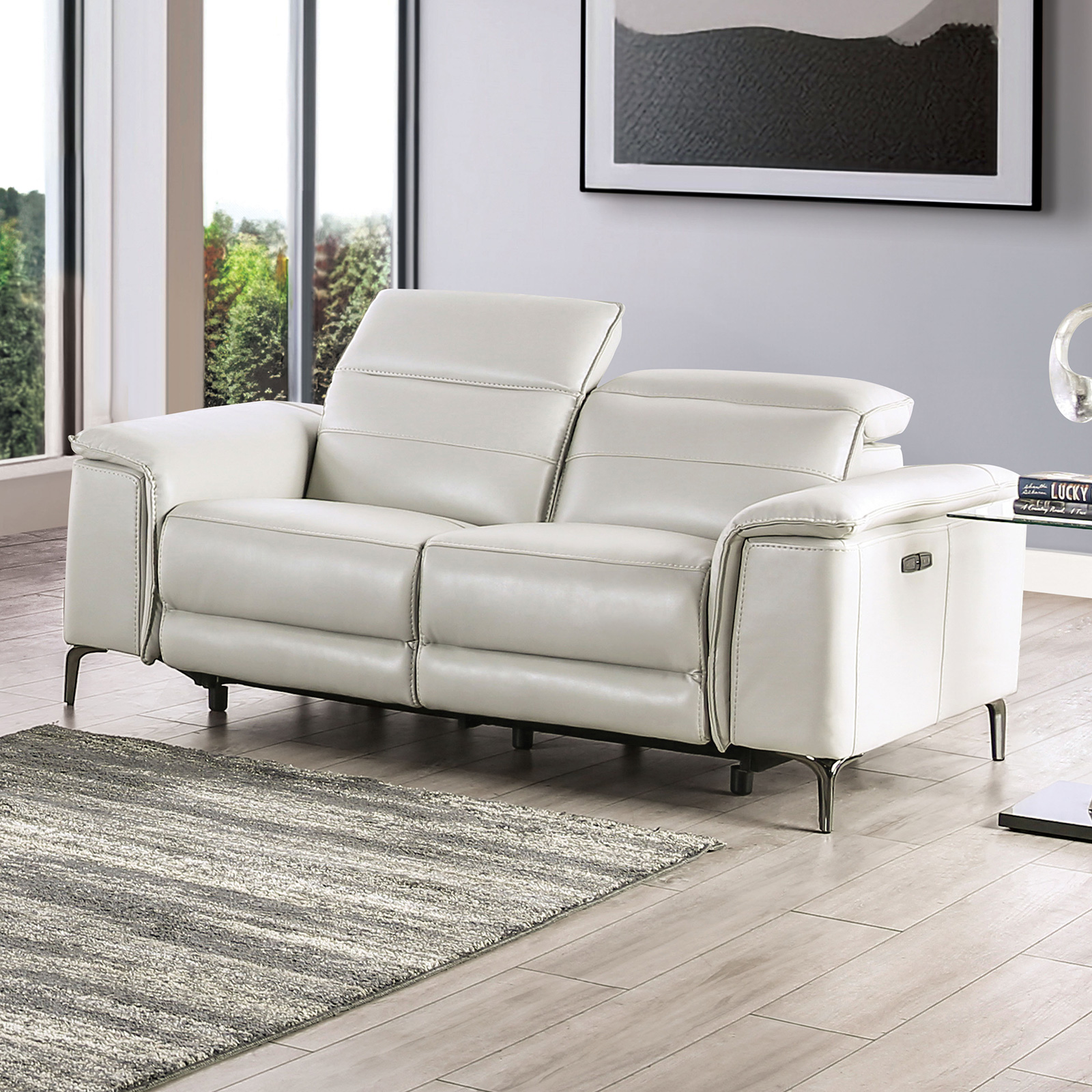 Power Loveseat, Light Taupe