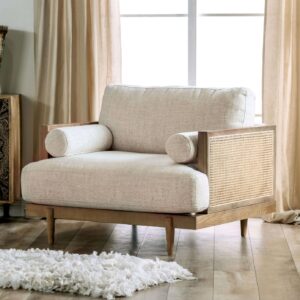 Chair, Beige/Light Oak