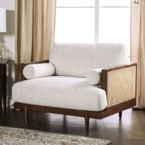 Chair, Beige/Walnut