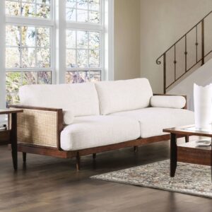 Sofa, Beige/Walnut
