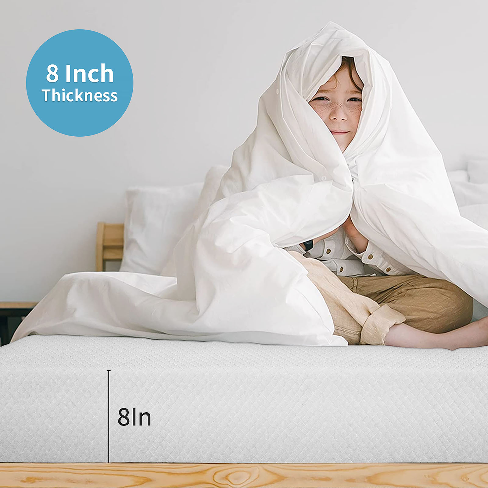 8" Queen Memory Foam Mattress (Roll-In-Box)