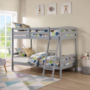 Twin/Twin Bunk Bed, Gray