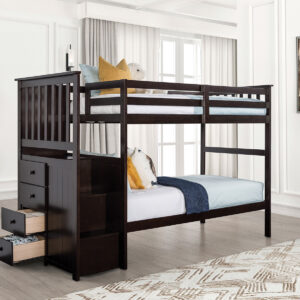 Twin/Twin Bunk Bed, Espresso