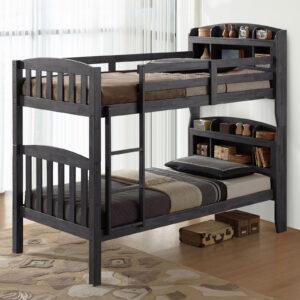 Twin/Twin Bunk Bed, Stain Gray