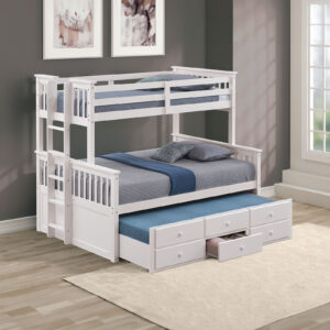Twin/Full Bunk Bed, White