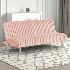 Futon Sofa Bed, Pink