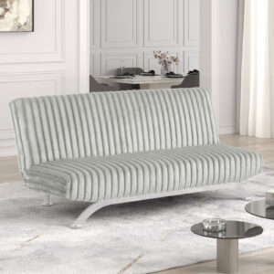 Futon Sofa Bed, Light Gray