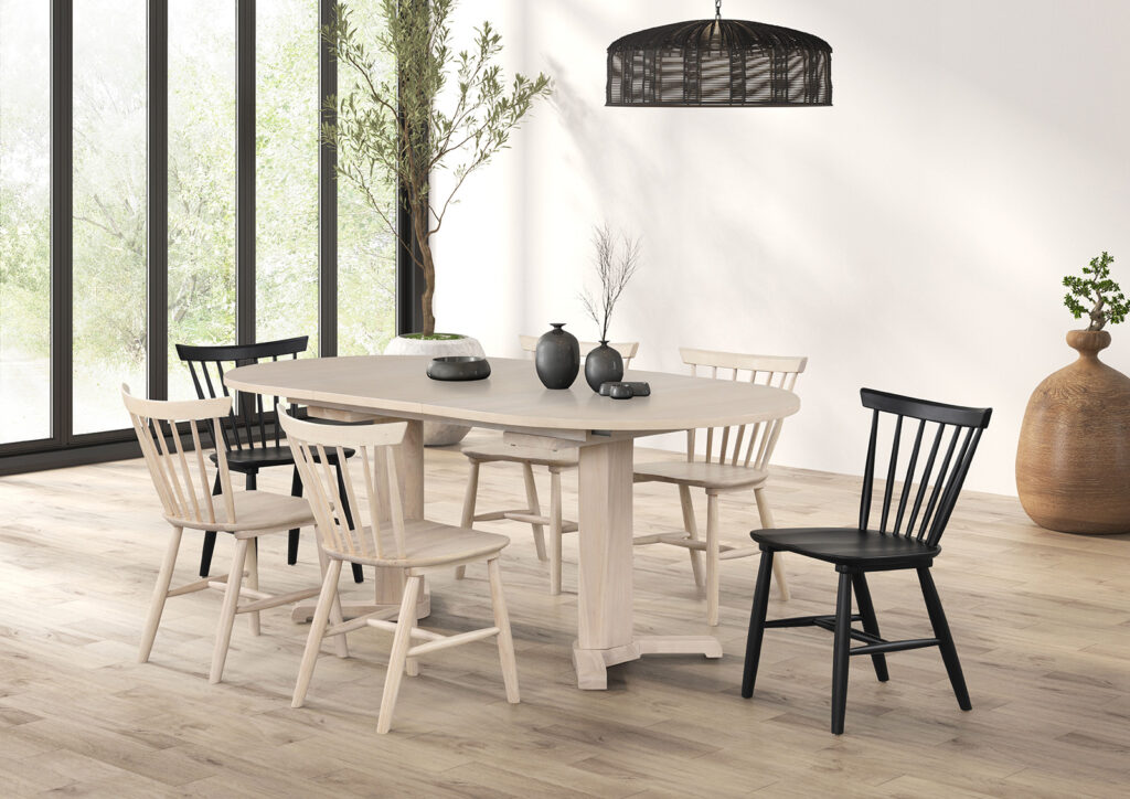 Hines Oval Dining Table, Natural w/ Leaf, White Oak