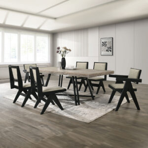 6 Pc. Dining Table Set (2AC+4SC)