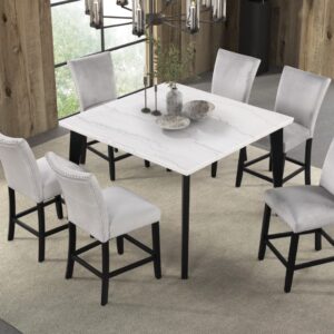 Square Counter Ht. Table, Black/White