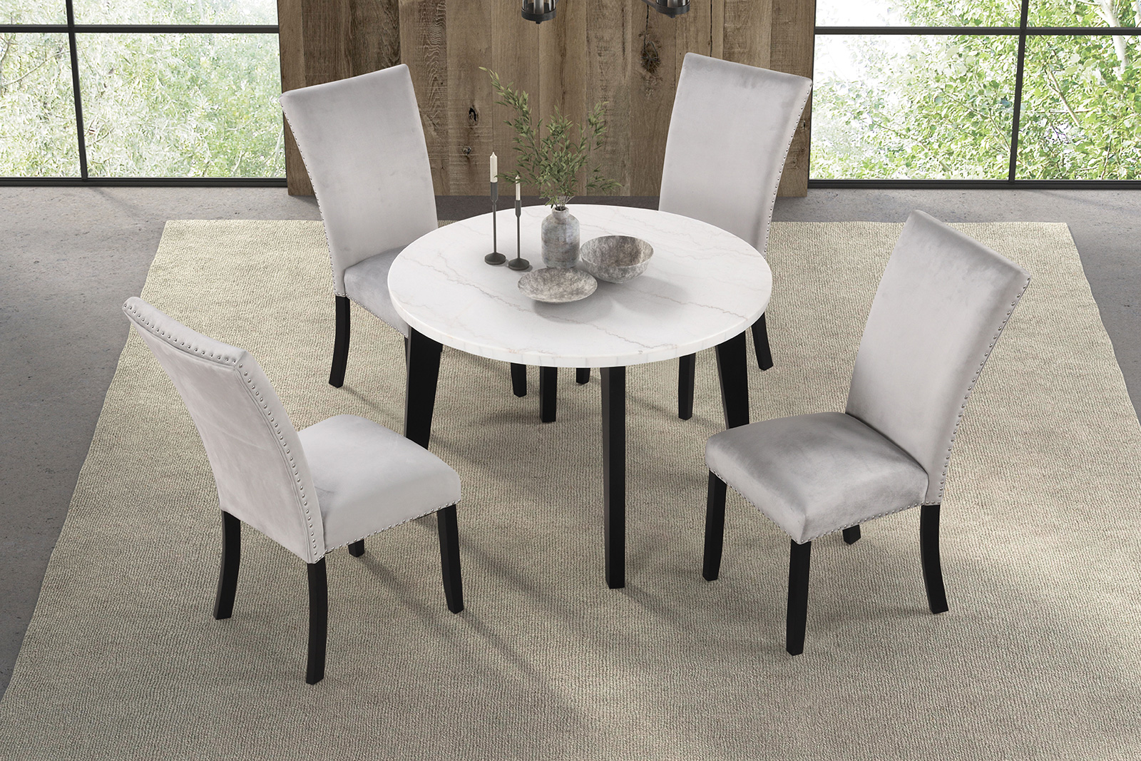 Round Dining Marble Top Table