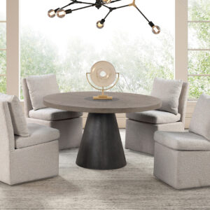 Round Table, Rustic Oak/Dark Walnut