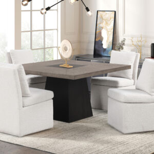 Square Table, Rustic Oak/Dark Walnut