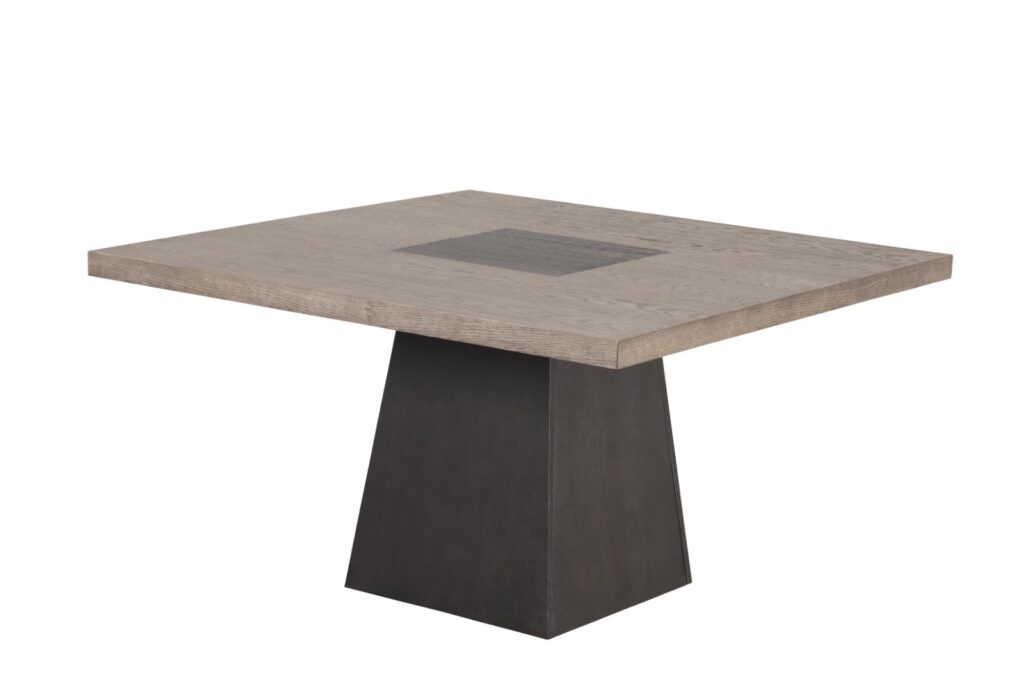 Broager Square Table, Rustic Oak/Dark Walnut