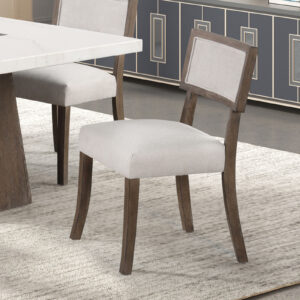 Side Chair (2/CTN), Dark Walnut/Light Gray