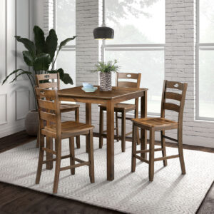 4 Pc. Counter Ht. Table Set, Walnut