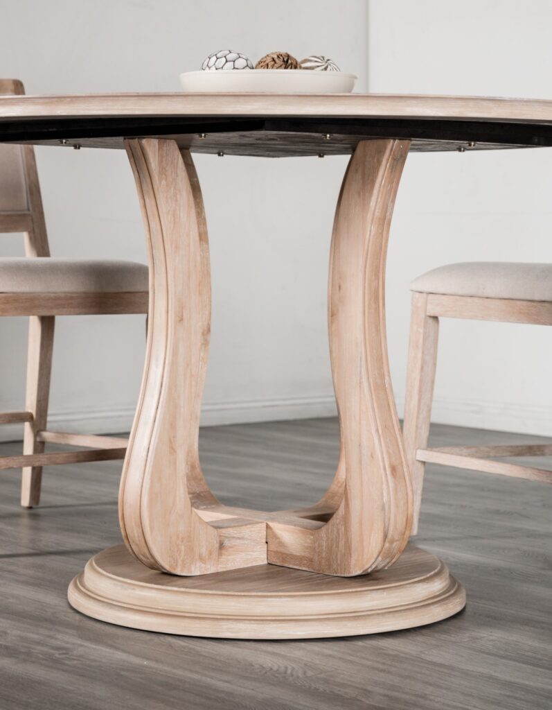 Orbetello 54" Round Counter Table, Distressed Natural