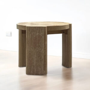 Round End Table, Oak