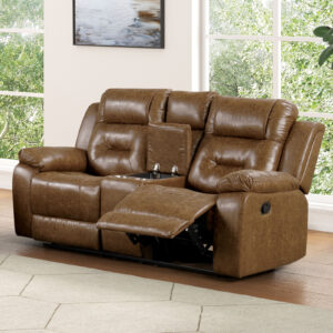 Loveseat, Manual Recline, Brown