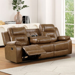 Sofa, Manual Recline, Brown