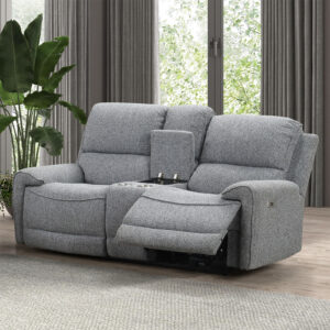 Power Loveseat w/ Console, Gray