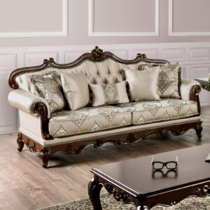Sofa, Dark Cherry/Beige
