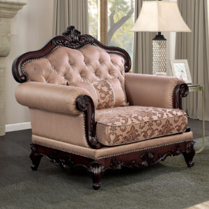 Chair, Dark Cherry/Light Brown