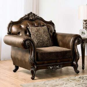 Chair, Dark Cherry/Brown