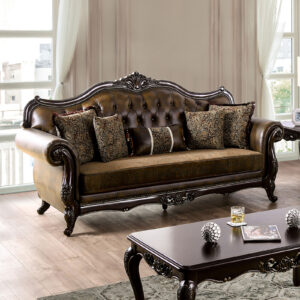 Sofa, Dark Cherry/Brown