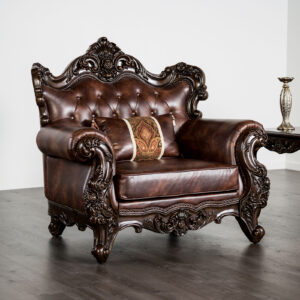 Chair, Dark Cherry/Light Brown