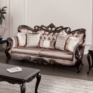 Sofa, Dark Cherry/Brown
