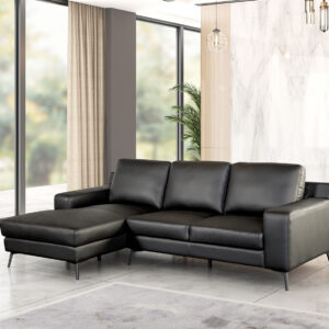 Sectional, Left Chaise, Black