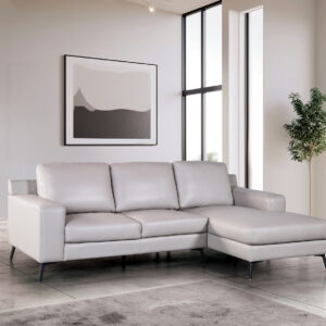 Sectional, Right Chaise, Light Gray