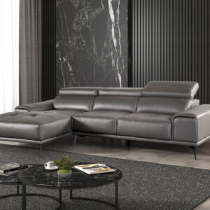 Sectional, Left Chaise, Dark Gray