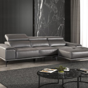 Sectional, Right Chaise, Dark Gray