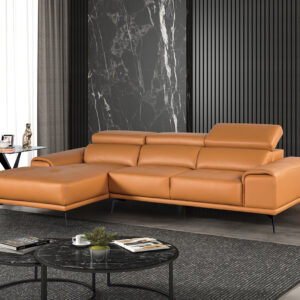 Sectional, Left Chaise, Tangerine