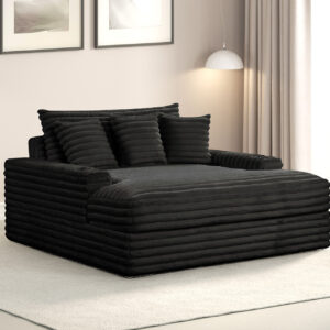 1 Arm Chaise, Black