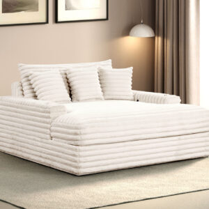 1 Arm Chaise, White