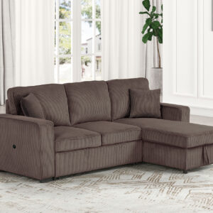 Sectional, Brown