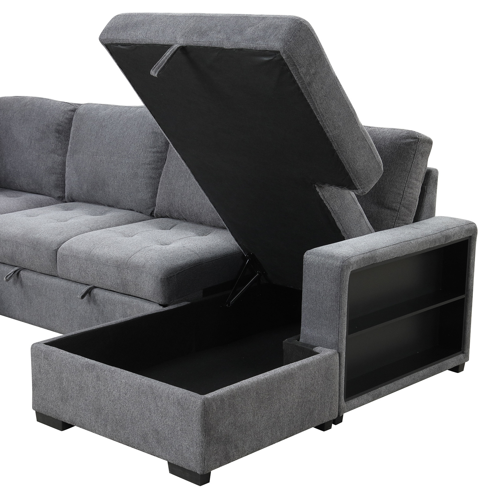 Armless Loveseat w/ Pull-Out Slepper