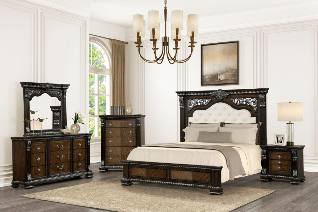 Queen Bed, Espresso