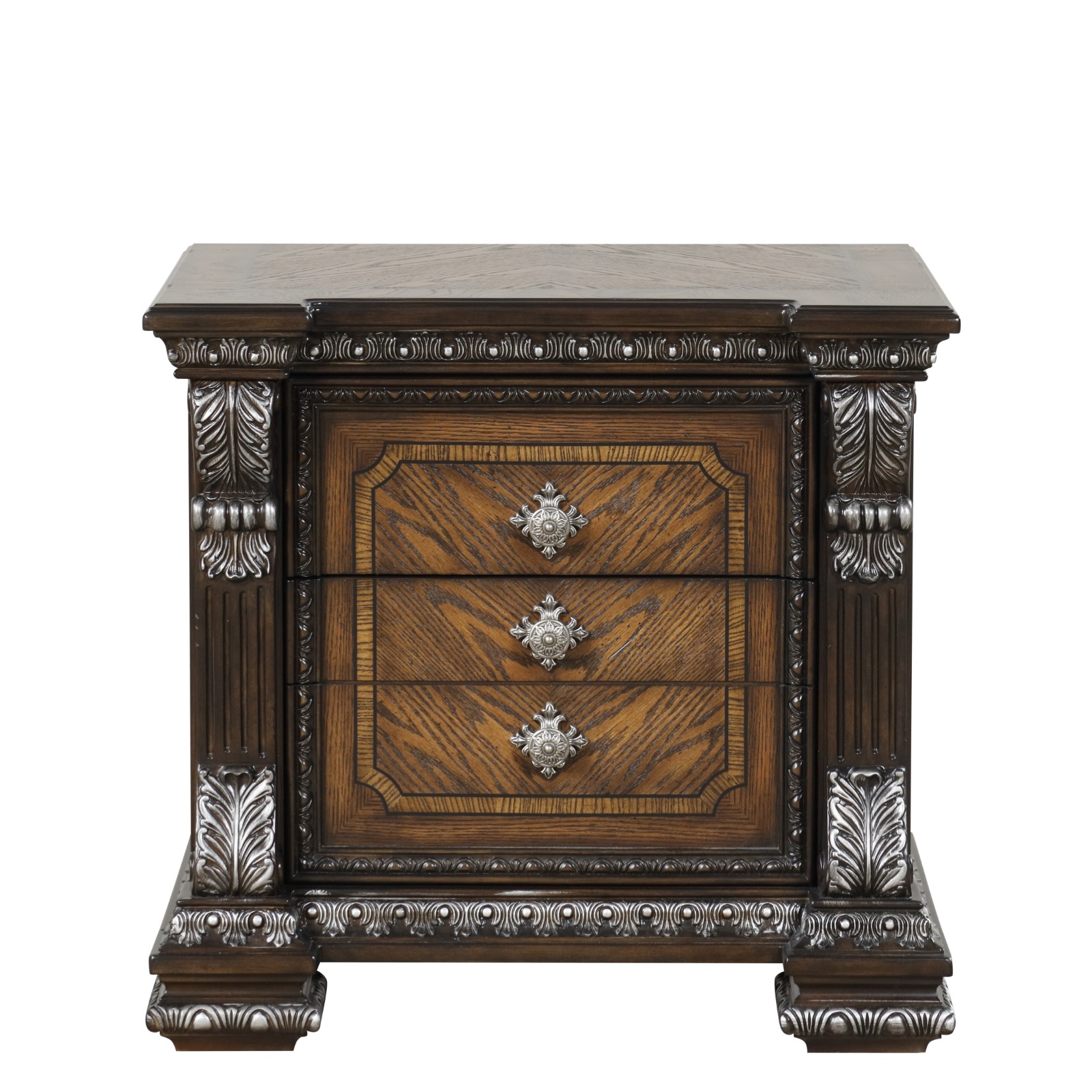 Nightstand w/ Hidden Drawer USB A-C, Espresso