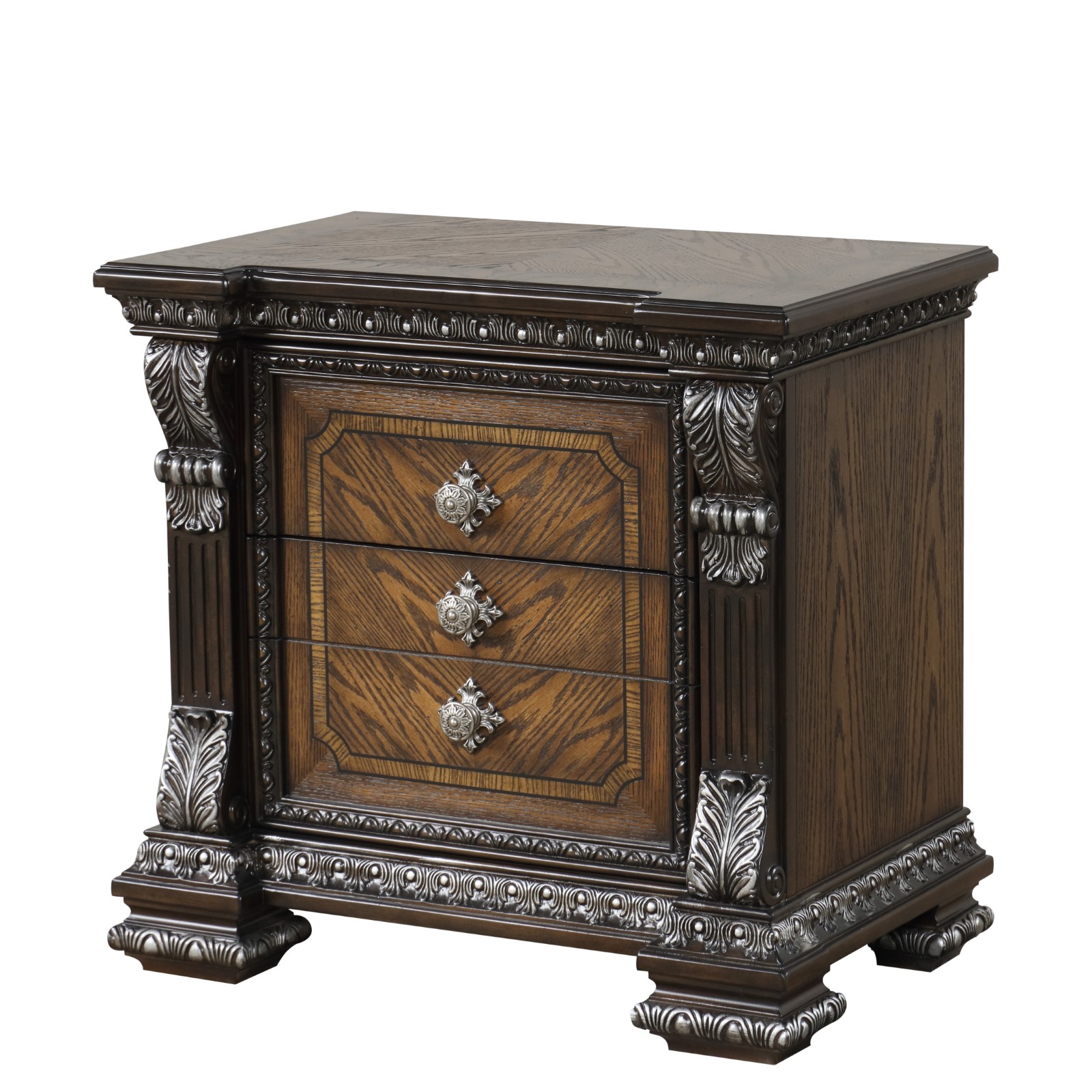 Nightstand w/ Hidden Drawer USB A-C, Espresso