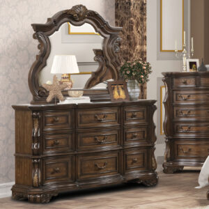 Dresser w/ Jewelry Tray, Dark Brown
