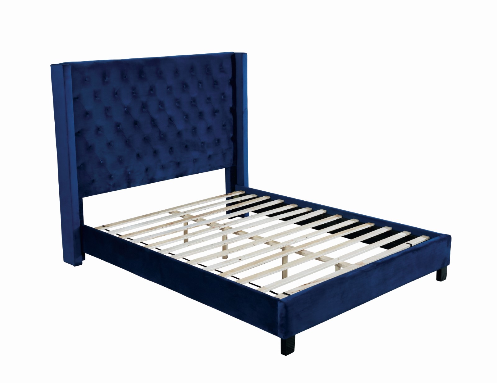 Upholstered Eastern King Size Bed Rails, 2Pcs Center, Ryleigh