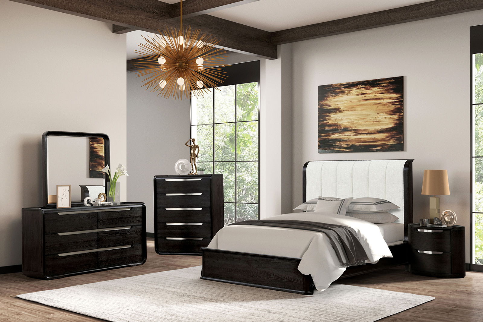 4 Pc. Queen Bedroom Set w/ Chest