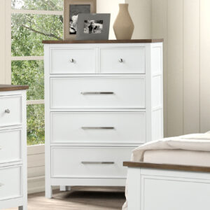 Chest, White/Dark Brown