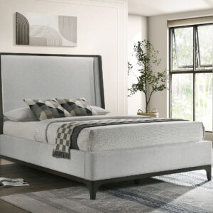 Queen Bed, Dark Gray