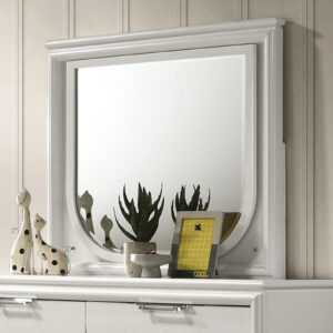 Mirror w/ LED, Pearl White