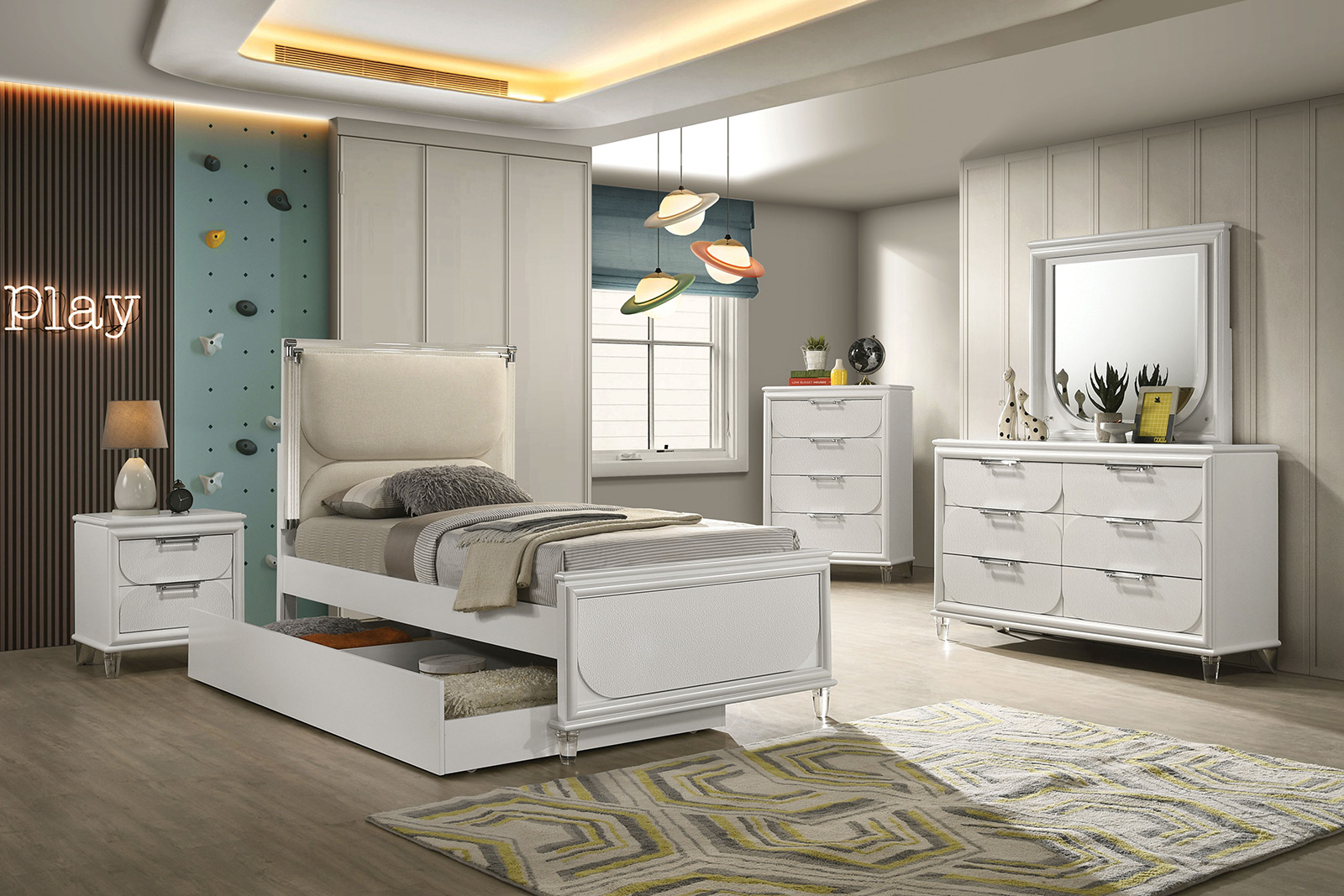3 Pc. Full Bedroom Set, Pearl White